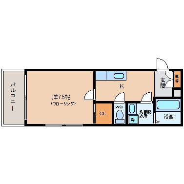 アマール大博103号室-間取り