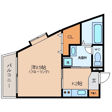 アミティエ美野島301号室-間取り