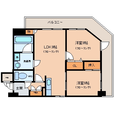 日宝サンセーヌ古門戸602号室-間取り