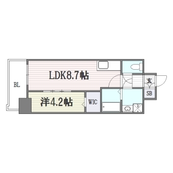 MODERN PALAZZO 天神北Ⅱ603号室-間取り