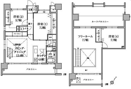 レジデンツァ大橋1009号室-間取り