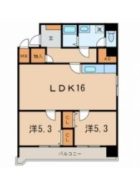 白金オークマンション - 所在階 の間取り図