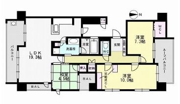 グランドメゾン室見602号室-間取り