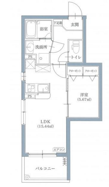 ロワイヤルマンション福岡空港ステーション104号室-間取り