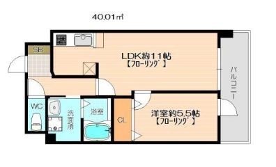 ブランドール山王502号室-間取り