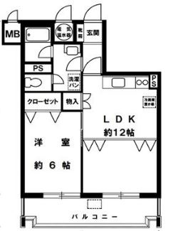 ライオンズマンション博多413号室-間取り