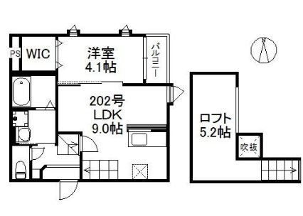 プラウドレガリア博多南ルネッサンス201号室-間取り