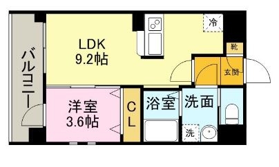 アクアリア室見501号室-間取り