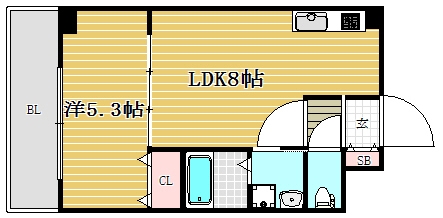 ベリーズ高砂502号室-間取り