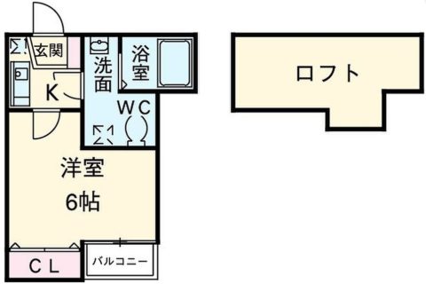 グレイスコート箱崎202号室-間取り