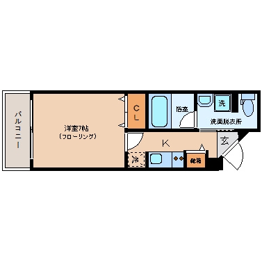 プレスタイル博多駅南ＳＯＵＴＨ202号室-間取り