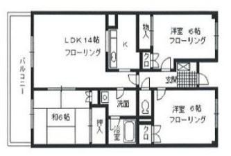 ファミール那珂708号室-間取り