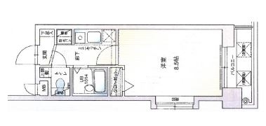 アクタス博多駅前II701号室-間取り