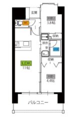 ベイグランデ - 所在階***階の間取り図 9020