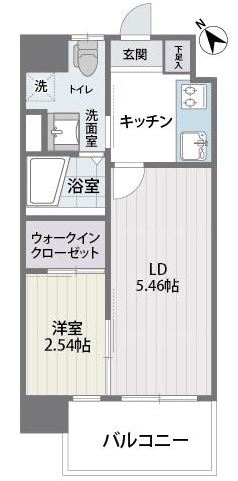 グランフォーレ薬院南306号室-間取り