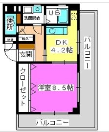 ソシア博多702号室-間取り