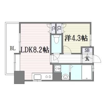 アルティザ博多プレミア702号室-間取り