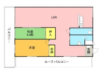 グリュックハイム山王公園前703号室-間取り