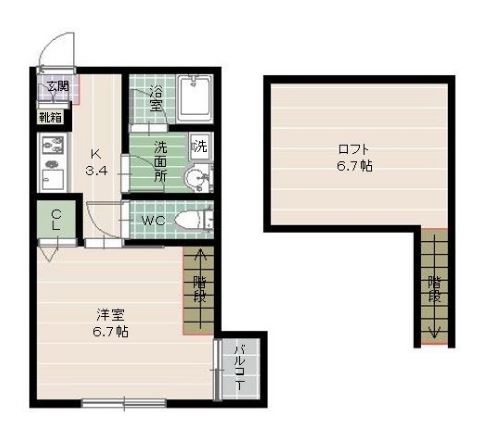 フレイズ別府203号室-間取り