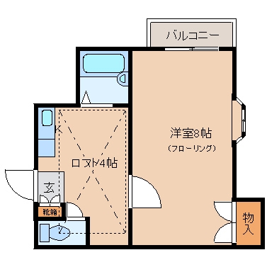 サンライズガーデン博多Ⅰ202号室-間取り