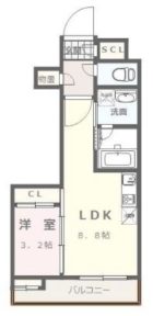 ヴィラージュ大濠 - 所在階 の間取り図