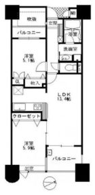 サングレート薬院駅ロイヤルウィン - 所在階 の間取り図