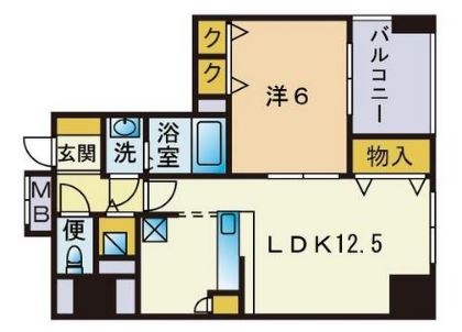 サムティ警固タワー802号室-間取り