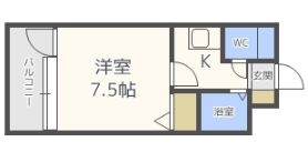 エステートモア天神デュオ508号室-間取り