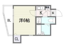 フォーラム石城町103号室-間取り