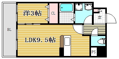 Assolate博多駅南501号室-間取り