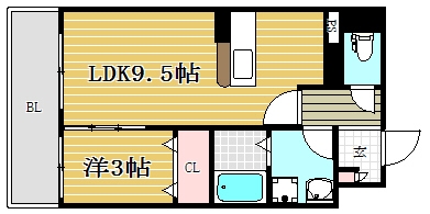 Assolate博多駅南202号室-間取り