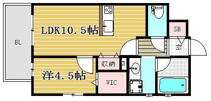 アクタス箱崎ステーションコート404号室-間取り