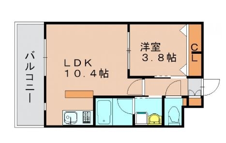 アトラスアルファーノ箱崎806号室-間取り