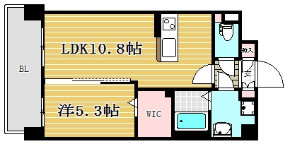 ケルス姪浜ステーション102号室-間取り