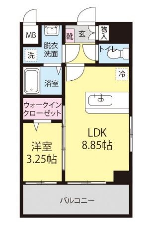 マルコビル平尾403号室-間取り