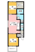 エルモス塩原 - 所在階***階の間取り図 9262