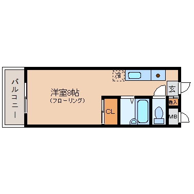 プレミール博多202号室-間取り