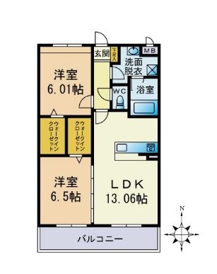 ヴェルドミール202号室-間取り