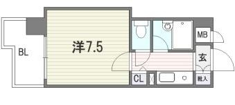 フォーラム博多駅南202号室-間取り