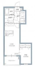 ロワイヤルマンション福岡空港ステーション - 所在階***階の間取り図 9295