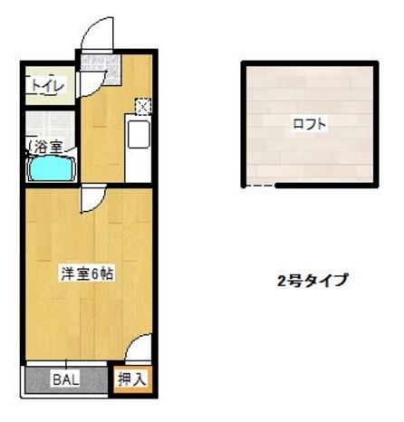 ドリームパレス井尻参番館102号室-間取り