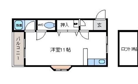 シティハイム諸岡202号室-間取り