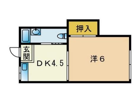 上牟田サンコーポC22号室-間取り