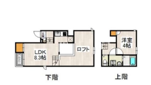 CB東比恵フェリア103号室-間取り