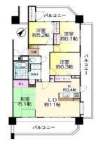 サンリヤンアネックス貝塚 - 所在階 の間取り図