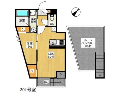 Grandtic SP201号室-間取り