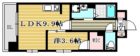 Aden箱崎駅前 - 所在階15階の間取り図 10822