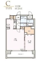 ラフレシーサ博多駅南Ⅳ - 所在階 の間取り図