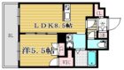 エクセラ大濠公園西 - 所在階***階の間取り図 9887