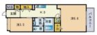 エスティメゾン薬院 - 所在階***階の間取り図 9403